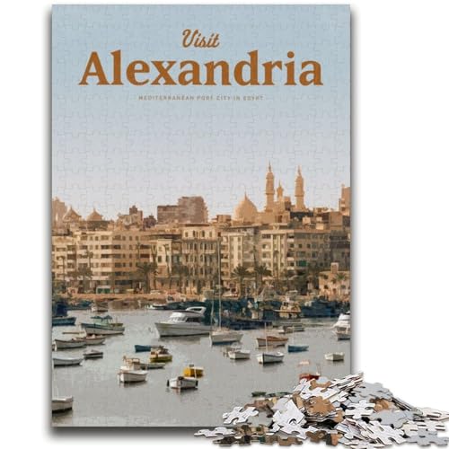 Puzzle mit 1000 Teilen für Erwachsene Besuchen Sie Alexandria Helfen Sie dem Gehirn, süchtig machendes Spielzeug zu trainieren, um Geduld zu fördern Künstlersammlung, bildende Kunst (Größe 50x75cm) Puzzle mit 1000 Teilen für Erwachsene Besuchen Sie Alexandria Helfen Sie dem Gehirn, süchtig machendes Spielzeug zu trainieren, um Geduld zu fördern Künstlersammlung, bildende Kunst (Größe 50x75cm) von LYXIANY
