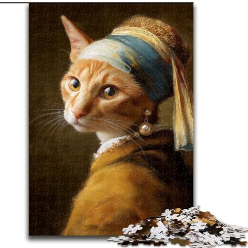 Puzzle mit 1000 Teilen für Erwachsene Die böse Katze mit Perlen aus Holz Entspannende Unterhaltung, Heimdekoration, Größe 50x75cm Puzzle mit 1000 Teilen für Erwachsene Die böse Katze mit Perlen aus Holz Entspannende Unterhaltung, Heimdekoration, Größe 50x75cm von LYXIANY