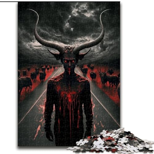 Puzzle mit 1000 Teilen für Erwachsene Evil Ways aus Holz, kompliziertes Design für Teenager, DIY-Dekor und gehirnfördernder Spaß, Größe 50x75cm von LYXIANY