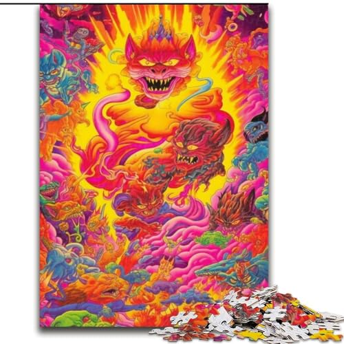 Puzzle mit 1000 Teilen für Erwachsene. Psychedelische Monster-Puzzles für Erwachsene, Größe 26x38cm. Perfekt für Familienfeiern, Geburtstage, Feiertage von LYXIANY