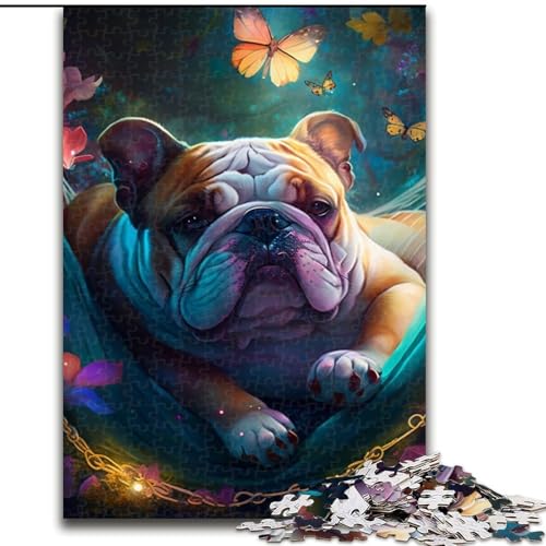 Puzzle mit 1000 Teilen für Erwachsene. Schöne Bulldoggen-Puzzles für Erwachsene, Größe: 50x75cm. Denksportspiel für Teenager Puzzle mit 1000 Teilen für Erwachsene. Schöne Bulldoggen-Puzzles für Erwachsene, Größe: 50x75cm. Denksportspiel für Teenager von LYXIANY