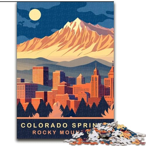 Puzzle mit 1000 Teilen für Teenager, Colorado Springs, hilft dem Gehirn, süchtig machendes Spielzeug zu trainieren, um Geduld zu fördern, perfekte Dekoration, 38x26cm Puzzle mit 1000 Teilen für Teenager, Colorado Springs, hilft dem Gehirn, süchtig machendes Spielzeug zu trainieren, um Geduld zu fördern, perfekte Dekoration, 38x26cm von LYXIANY