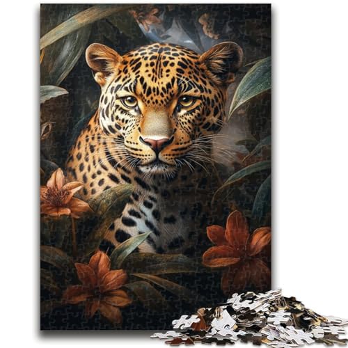 Puzzle mit 1000 Teilen für Teenager, Dschungelleopard, geeignet für Kinder ab 14 Jahren, anspruchsvolles Spiel, tolles Geschenk zum Spielen, 50x75cm von LYXIANY