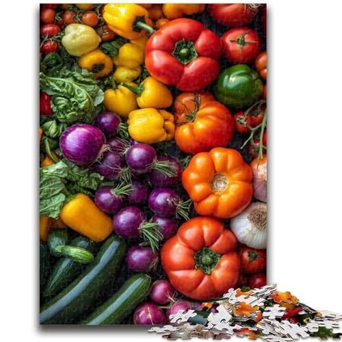 Puzzle mit 1000 Teilen für Teenager, Gemüsesammlung, geeignet für Kinder ab 14 Jahren, anspruchsvolles Spiel, tolles Geschenk zum Spielen, 38x26cm von LYXIANY
