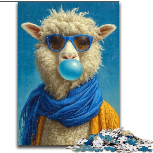 Puzzle mit 1000 Teilen für Teenager, Geschenke, Alpaka-Seifenblasen, Spielzeug, Lernspiele, Stressabbau, einzigartige Heimdekoration und Geschenke (Größe 26x38cm) von LYXIANY