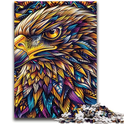 Puzzle mit 1000 Teilen für Teenager, Geschenke, Psychedelic Eagle, für Alter 14+, Quizspiel, Spaß bei Heimaktivitäten, Geburtstagsgeschenk, Reisegeschenke, 38x26cm Puzzle mit 1000 Teilen für Teenager, Geschenke, Psychedelic Eagle, für Alter 14+, Quizspiel, Spaß bei Heimaktivitäten, Geburtstagsgeschenk, Reisegeschenke, 38x26cm von LYXIANY