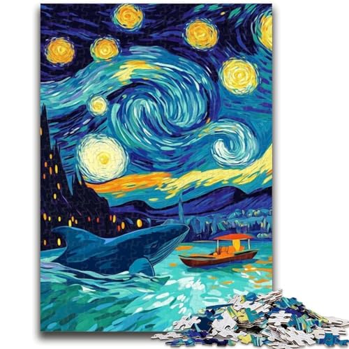 Puzzle mit 1000 Teilen für Teenager, Geschenke, Van Gogh, Nachthimmel, Wal, für Alter 14+, Quizspiel, Spaß bei Aktivitäten zu Hause, Geburtstagsgeschenk, Reisegeschenke, 50x75cm Puzzle mit 1000 Teilen für Teenager, Geschenke, Van Gogh, Nachthimmel, Wal, für Alter 14+, Quizspiel, Spaß bei Aktivitäten zu Hause, Geburtstagsgeschenk, Reisegeschenke, 50x75cm von LYXIANY