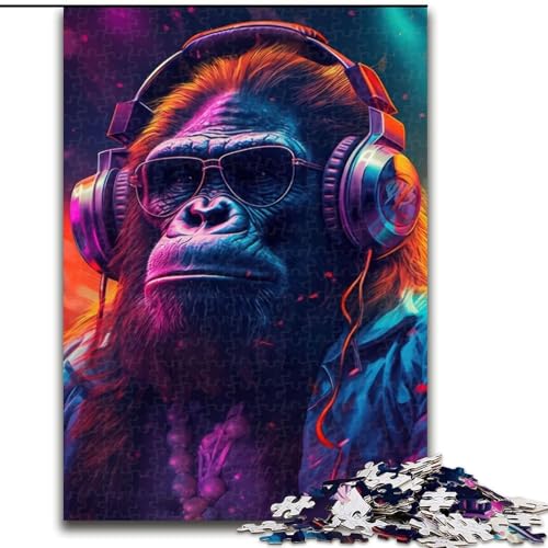 Puzzle mit 1000 Teilen für Teenager, Geschenke Gorilla Hop, hilft dem Gehirn, süchtig machendes Spielzeug zu trainieren, um Geduld zu fördern und das Gedächtnis zu verbessern (Größe 50x75cm) von LYXIANY