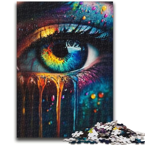 Puzzle mit 1000 Teilen für Teenager, Geschenke zum Ausmalen der Augen, ab 14 Jahren, Quizspiel, Spaß bei Aktivitäten zu Hause, Geburtstagsgeschenk, Reisegeschenk, 38x26cm von LYXIANY