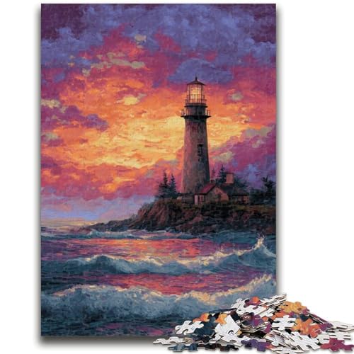 Puzzle mit 1000 Teilen für Teenager, Geschenke: Leuchtturm bei Sonnenuntergang, für Kinder ab 14 Jahren, Quizspiel, Spaß bei Aktivitäten zu Hause, Geburtstagsgeschenk, Reisegeschenke, 38x26cm Puzzle mit 1000 Teilen für Teenager, Geschenke: Leuchtturm bei Sonnenuntergang, für Kinder ab 14 Jahren, Quizspiel, Spaß bei Aktivitäten zu Hause, Geburtstagsgeschenk, Reisegeschenke, 38x26cm von LYXIANY