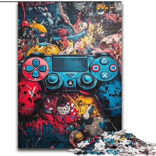 Puzzle mit 1000 Teilen für Teenager, Graffiti-Spiel, anspruchsvolles Spiel und Familienspiel mit vollständig ineinandergreifenden, zufällig geformten Teilen, 50x75cm von LYXIANY
