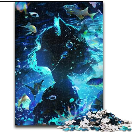 Puzzle mit 1000 Teilen für Teenager, Japanisches Anime-Mädchen, pädagogisches Familienspiel, Wanddekoration, einzigartige Geburtstags (Größe 50x75cm) von LYXIANY