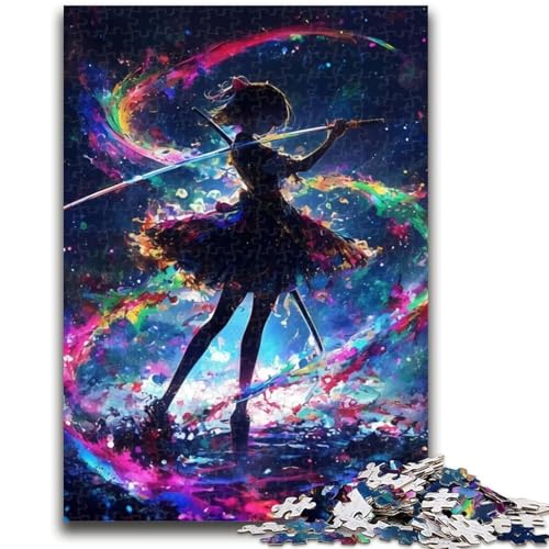 Puzzle mit 1000 Teilen für Teenager, Japanisches Anime-Mädchen-Spielzeug, Lernspiele, Stressabbau, Eltern-Kind-Interaktion, für Kinder ab 14 Jahren, 26x38cm von LYXIANY