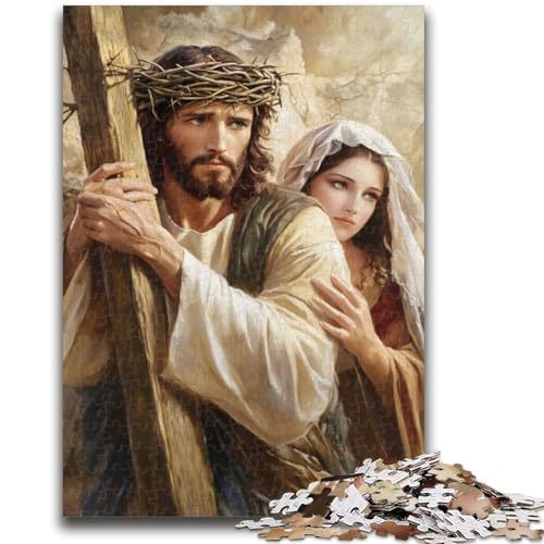 Puzzle mit 1000 Teilen für Teenager, Jesus, geeignet für Kinder ab 14 Jahren, anspruchsvolles Spiel, tolles Geschenk zum Spielen, 50x75cm von LYXIANY