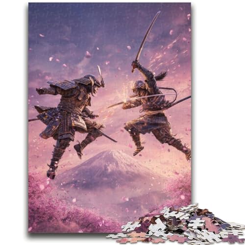 Puzzle mit 1000 Teilen für Teenager, Ninja am Fuße des Mount Fuji, für Kinder ab 14 Jahren, Quizspiel, Spaß für zu Hause, Geburtstagsgeschenk, Reisegeschenk, 26x38cm von LYXIANY