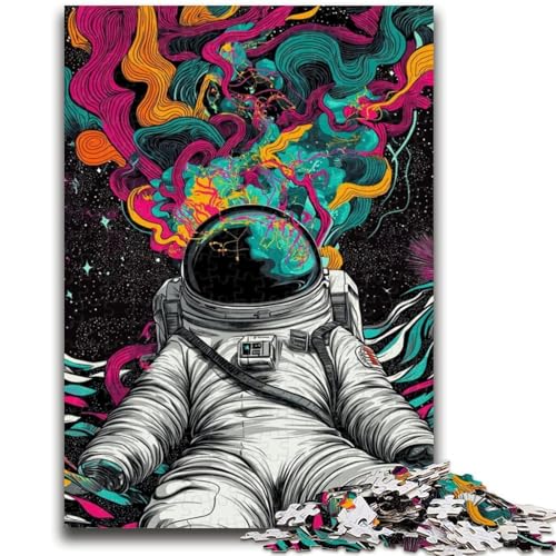 Puzzle mit 1000 Teilen für Teenager, Psychedelischer Astronaut, Stressabbau, schwierige Herausforderung, gutes Geschenk für die ganze Familie, 26x38cm Puzzle mit 1000 Teilen für Teenager, Psychedelischer Astronaut, Stressabbau, schwierige Herausforderung, gutes Geschenk für die ganze Familie, 26x38cm von LYXIANY