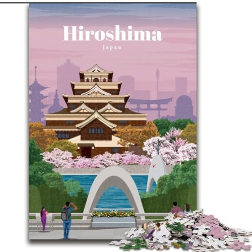 Puzzle mit 1000 Teilen für Teenager, Reise nach Hiroshima, anspruchsvolles Spiel und Lernspiel für die ganze Familie zum Geburtstag, Weihnachten, 38x26cm Puzzle mit 1000 Teilen für Teenager, Reise nach Hiroshima, anspruchsvolles Spiel und Lernspiel für die ganze Familie zum Geburtstag, Weihnachten, 38x26cm von LYXIANY