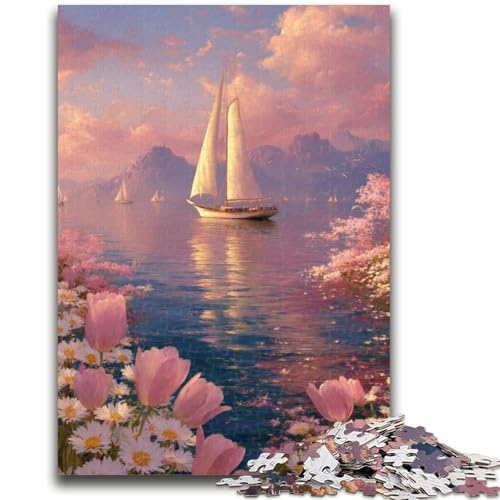 Puzzle mit 1000 Teilen für Teenager, Schiff segelt auf dem Meer, für Kinder ab 14 Jahren, Quizspiel, Spaß für zu Hause, Aktivitäten, Geburtstagsgeschenk, Reisegeschenke, 26x38cm von LYXIANY