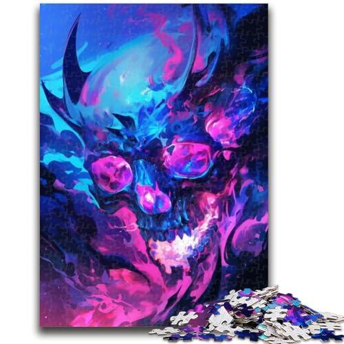 Puzzle mit 1000 Teilen für Teenager, Skelettdrache, hilft dem Gehirn beim Trainieren, süchtig machendes Spielzeug, um Geduld zu fördern, Wanddekoration, 26x38cm Puzzle mit 1000 Teilen für Teenager, Skelettdrache, hilft dem Gehirn beim Trainieren, süchtig machendes Spielzeug, um Geduld zu fördern, Wanddekoration, 26x38cm von LYXIANY