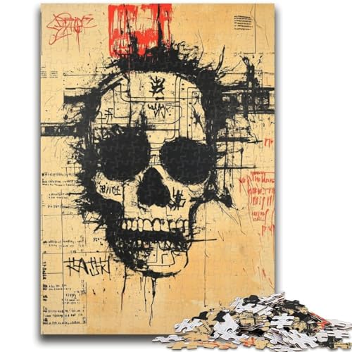 Puzzle mit 1000 Teilen für Teenager, Totenkopf im Basquiat-Stil, anspruchsvoll zu vervollständigen, Aber lustig und humorvoll, Geburtstagsgeschenk, Geschenke, Wandkunst, 38x26cm Puzzle mit 1000 Teilen für Teenager, Totenkopf im Basquiat-Stil, anspruchsvoll zu vervollständigen, Aber lustig und humorvoll, Geburtstagsgeschenk, Geschenke, Wandkunst, 38x26cm von LYXIANY