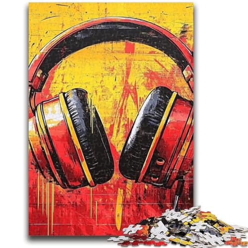 Puzzle mit 1000 Teilen für Teenager, künstlerische Kopfhörer, geeignet für Kinder ab 14 Jahren, anspruchsvolles Spiel, tolles Geschenk für Gaming, 50x75cm Puzzle mit 1000 Teilen für Teenager, künstlerische Kopfhörer, geeignet für Kinder ab 14 Jahren, anspruchsvolles Spiel, tolles Geschenk für Gaming, 50x75cm von LYXIANY
