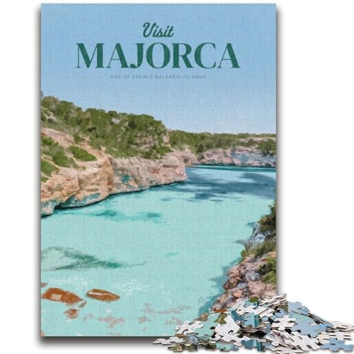 Puzzle mit 1000 Teilen für Teenager Besuchen Sie Mallorca Spielzeug Lernspiele Stressabbau Eltern-Kind-Interaktion Für Kinder ab 14 Jahren (Größe 38x26cm) von LYXIANY