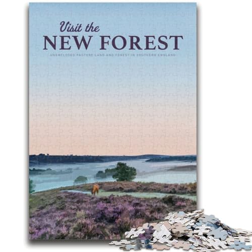 Puzzle mit 1000 Teilen für Teenager Besuchen Sie den New Forest, ab 14 Jahren Quizspiel, Spaß für zu Hause, Geburtstagsgeschenk, Reisegeschenk (Größe 38x26cm) von LYXIANY