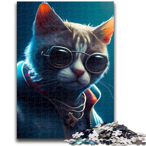 Puzzle mit 1000 Teilen für Teenager-Geschenke, The Cool Cat, für Kinder ab 14 Jahren, Quizspiel, Spaß bei Aktivitäten zu Hause, Geburtstagsgeschenk, Reisegeschenke, 50x75cm Puzzle mit 1000 Teilen für Teenager-Geschenke, The Cool Cat, für Kinder ab 14 Jahren, Quizspiel, Spaß bei Aktivitäten zu Hause, Geburtstagsgeschenk, Reisegeschenke, 50x75cm von LYXIANY