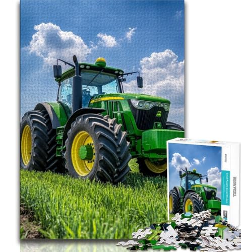 Puzzle mit 1000 Teilen für Traktoren mit landwirtschaftlichen Geräten, Denkspiel, Wanddekoration, einzigartige Geburtstags (38x26cm) von LYXIANY
