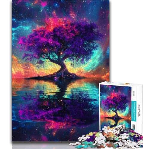 Puzzle mit 1000 Teilen zum Thema Baum des Lebens, Geschenk für Teenager, Lernspiel, Herausforderungsspielzeug, einzigartige Heimdekoration und Geschenke (50x75cm) von LYXIANY