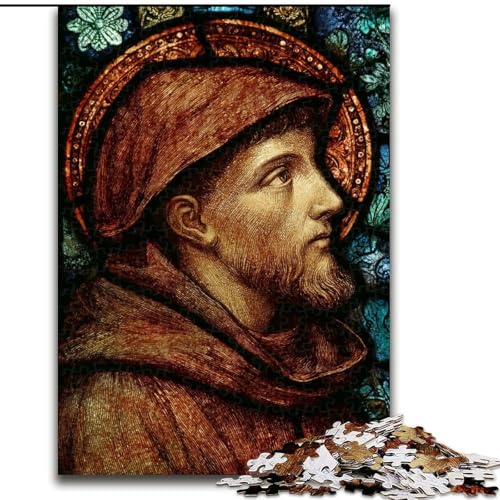 Puzzle mit 1000 Teilen zum Thema Heiliger Franz von Assisi für Erwachsene, lustige Spiele für die ganze Familie, Aktivitäten für zu Hause, Geburtstagsgeschenk, Reisegeschenk (50x75cm) von LYXIANY