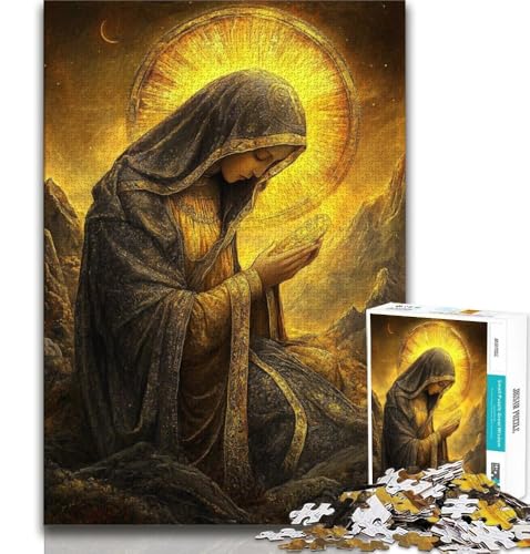 Puzzle mit 1000 Teilen zum Thema Jungfrau Maria für Erwachsene und Jugendliche, zum Stressabbau, schwierige Herausforderung, stärkt die Liebe zwischen Paaren (38x26cm) von LYXIANY