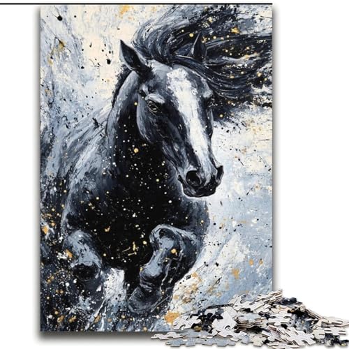 Puzzle mit 2000 Teilen,Motiv: Schwarzes goldenes Pferd,Geschenk für Erwachsene,Herausforderung für die Gehirnintelligenz,süchtig machendes Spielzeug,Geburtstagsgeschenk für Kinder ab 14 Jahren Puzzle mit 2000 Teilen,Motiv: Schwarzes goldenes Pferd,Geschenk für Erwachsene,Herausforderung für die Gehirnintelligenz,süchtig machendes Spielzeug,Geburtstagsgeschenk für Kinder ab 14 Jahren von LYXIANY