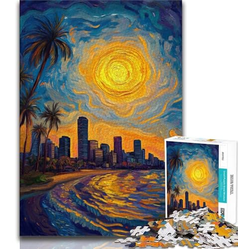Puzzle mit Blick auf die Stadt am Meer für Erwachsene, 1000-teiliges Puzzle, Denkspiel, Wanddekoration, einzigartige Geburtstags, 38x26cm Puzzle mit Blick auf die Stadt am Meer für Erwachsene, 1000-teiliges Puzzle, Denkspiel, Wanddekoration, einzigartige Geburtstags, 38x26cm von LYXIANY