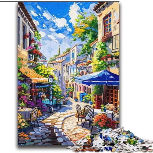 Puzzle mit mediterraner Stadtlandschaft, 2000 Teile, für Jugendliche ab 14 Jahren, Geschenkideen zur Heimdekoration (70x100cm) von LYXIANY