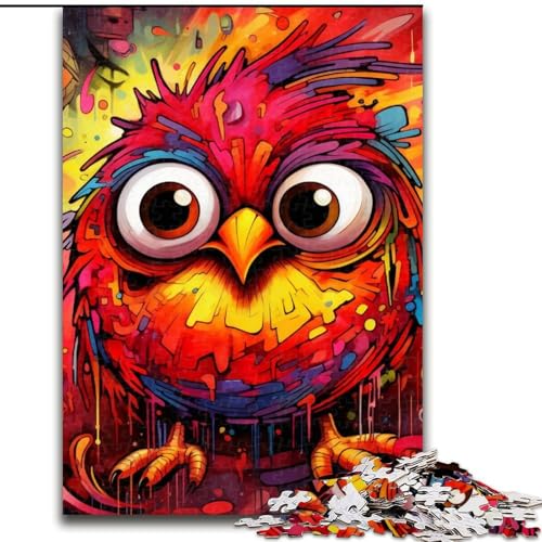 Puzzles, Farbe, Vogel, Holzpuzzle, 50x75cm, anspruchsvolles Denkspiel, Familienaktivität, Heimdekoration von LYXIANY