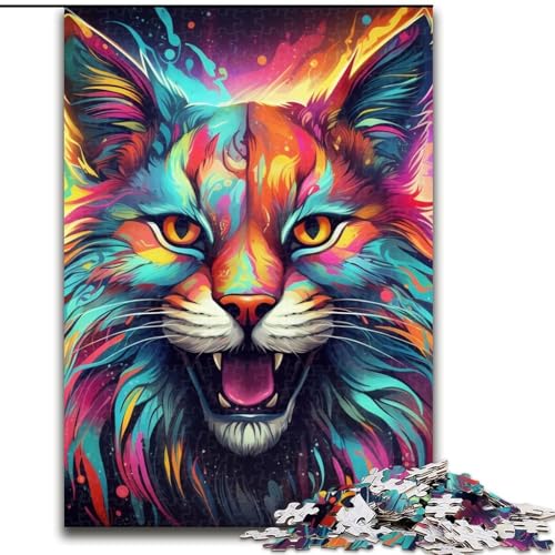 Puzzles Buntes Kunst-Luchs-Pappe-Puzzle 26x38cm Anspruchsvolles Denkspiel, Familienaktivität, Heimdekoration Puzzles Buntes Kunst-Luchs-Pappe-Puzzle 26x38cm Anspruchsvolles Denkspiel, Familienaktivität, Heimdekoration von LYXIANY