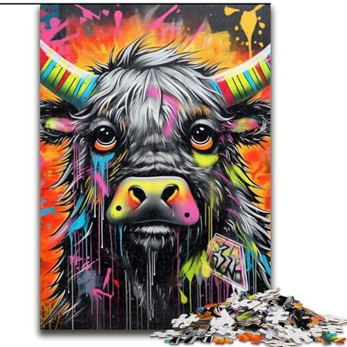Puzzles Mgraffiti-Malerei Yak-Karton Puzzle 26x38cm Anspruchsvolles Denkspiel, Familienaktivität, Heimdekoration Puzzles Mgraffiti-Malerei Yak-Karton Puzzle 26x38cm Anspruchsvolles Denkspiel, Familienaktivität, Heimdekoration von LYXIANY