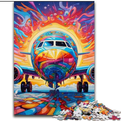 Puzzles für 1000 Teile, Bunte Flugzeug-Puzzles für Erwachsene, 26x38cm, Denksportspiel, interaktives Familienspiel, geeignet für Kinder ab 14 Jahren von LYXIANY