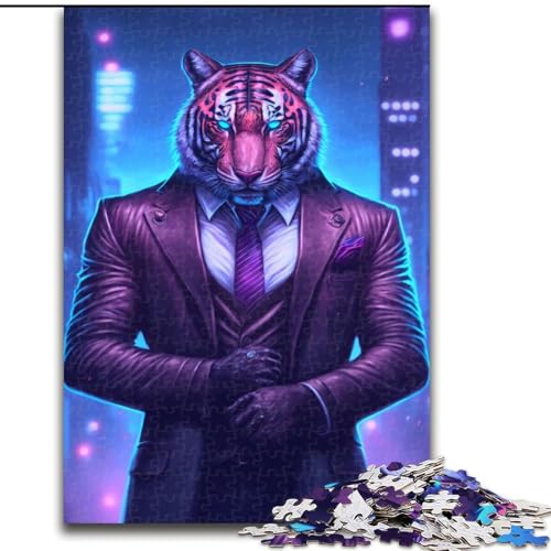 Puzzles für 1000 Teile, Hitman Tiger, Holzpuzzles, Größe 50x75cm, anspruchsvolles DIY-Denkspiel, perfektes Familienspiel oder dekoratives Geschenk von LYXIANY
