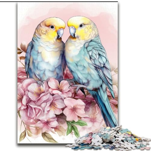 Puzzles für 1000 Teile, Kirschblüten-Spatz, Kartonpuzzles, Größe 38x26cm, anspruchsvolles DIY-Denkspiel, perfektes Familienspiel oder dekoratives Geschenk von LYXIANY