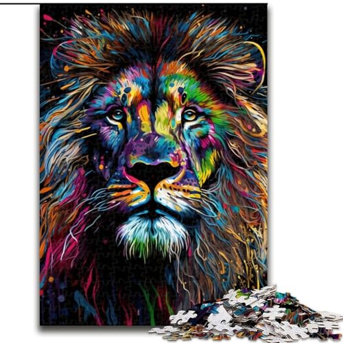 Puzzles für 1000 Teile, Magischer Löwe, Puzzles für Erwachsene, 26x38cm, Denksportspiel, interaktives Familienspiel, geeignet für Kinder ab 14 Jahren von LYXIANY