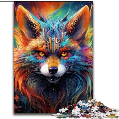 Puzzles für 1000 Teile, farbenfrohe Art-Fox-Puzzles für Erwachsene, 26x38cm, Denksportspiel, interaktives Familienspiel, geeignet für Kinder ab 14 Jahren Puzzles für 1000 Teile, farbenfrohe Art-Fox-Puzzles für Erwachsene, 26x38cm, Denksportspiel, interaktives Familienspiel, geeignet für Kinder ab 14 Jahren von LYXIANY