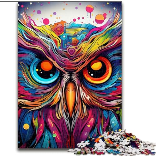 Puzzles für 1000 Teile, farbenfrohe Eulen-Kunstpuzzles für Erwachsene, 26x38cm, Denksportspiel, interaktives Familienspiel, geeignet für Kinder ab 14 Jahren Puzzles für 1000 Teile, farbenfrohe Eulen-Kunstpuzzles für Erwachsene, 26x38cm, Denksportspiel, interaktives Familienspiel, geeignet für Kinder ab 14 Jahren von LYXIANY