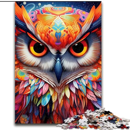Puzzles für 1000 Teile, farbenfrohe Eulen-Kunstpuzzles für Erwachsene, 26x38cm, Denksportspiel, interaktives Familienspiel, geeignet für Kinder ab 14 Jahren Puzzles für 1000 Teile, farbenfrohe Eulen-Kunstpuzzles für Erwachsene, 26x38cm, Denksportspiel, interaktives Familienspiel, geeignet für Kinder ab 14 Jahren von LYXIANY