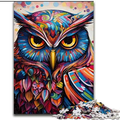 Puzzles für 1000 Teile, farbenfrohe Eulen-Kunstpuzzles für Erwachsene, 26x38cm, Denksportspiel, interaktives Familienspiel, geeignet für Kinder ab 14 Jahren Puzzles für 1000 Teile, farbenfrohe Eulen-Kunstpuzzles für Erwachsene, 26x38cm, Denksportspiel, interaktives Familienspiel, geeignet für Kinder ab 14 Jahren von LYXIANY