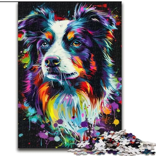 Puzzles für 1000 Teile Border Collie Puzzles Spiel für Erwachsene Geschenk Familieninteraktives Spiel Gehirnherausforderung Geschenkgröße: 50x75cm Puzzles für 1000 Teile Border Collie Puzzles Spiel für Erwachsene Geschenk Familieninteraktives Spiel Gehirnherausforderung Geschenkgröße: 50x75cm von LYXIANY