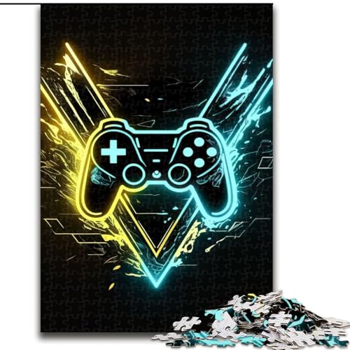 Puzzles für 1000-teiliges Gaming-Neon-Holzpuzzle für Erwachsene, Größe 50x75cm, anspruchsvolles Denkspiel – entspannendes Spielzeug für Teenager von LYXIANY