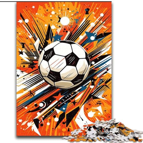 Puzzles für Erwachsene, 1000 Bunte Fußball-Puzzles, interaktives Familienspiel, Familienaktivitätsspiel (Größe: 26x38cm) von LYXIANY