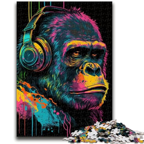 Puzzles für Erwachsene, 1000 Puzzles, Kopfhörer-Gorilla, helfen dem Gehirn, süchtig machendes Spielzeug zu trainieren, um Geduld zu fördern, perfekte Dekoration, 50x75cm Puzzles für Erwachsene, 1000 Puzzles, Kopfhörer-Gorilla, helfen dem Gehirn, süchtig machendes Spielzeug zu trainieren, um Geduld zu fördern, perfekte Dekoration, 50x75cm von LYXIANY
